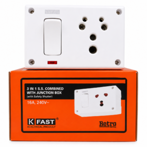 K FAST 3-in-1 Combined Switch & Socket