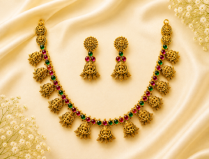 Elegant Traditional Temple Jewellery Necklace Set