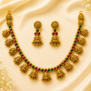 Elegant Traditional Temple Jewellery Necklace Set