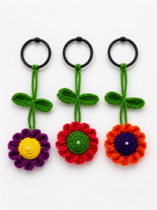 🌸 Crochet Flower Hair Tie