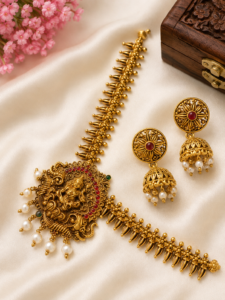 Elegant Gold-Tone Temple Jewellery