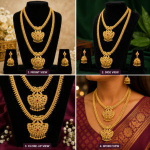 Traditional Gold Long Necklace Set