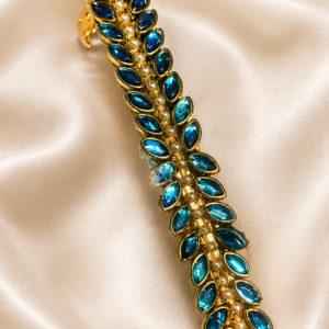 Blue Stone Gold-Tone Hair Clip