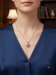 Elegant Rose Gold Heart Pendant Necklace