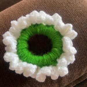 Beautiful Handmade Crochet Flower Scrunchie