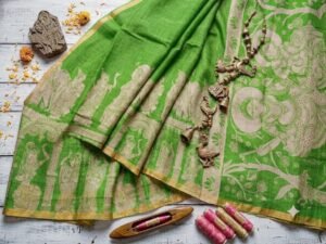 kalamkari Linen Saree
